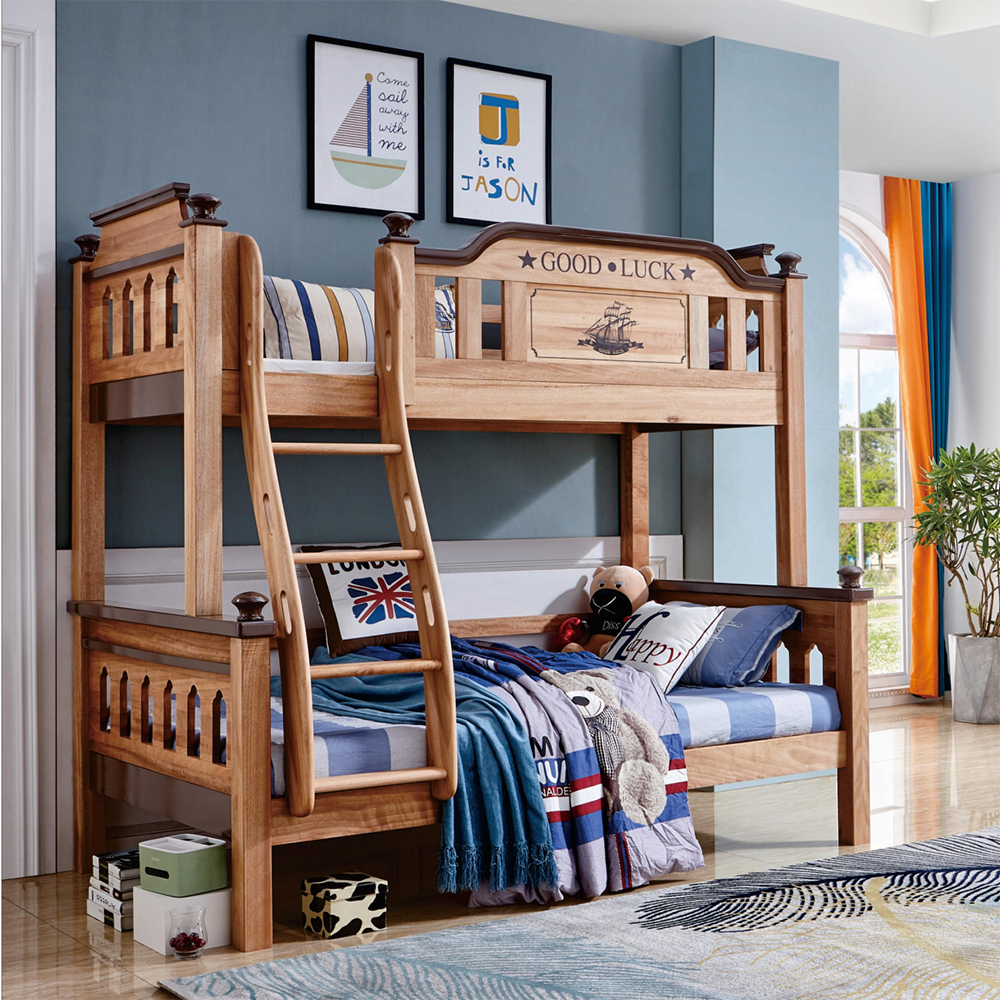 【梦幻城堡】美式风格 红檀木上下床双层床两层儿童床高低床小户型子母床双人上下铺木床