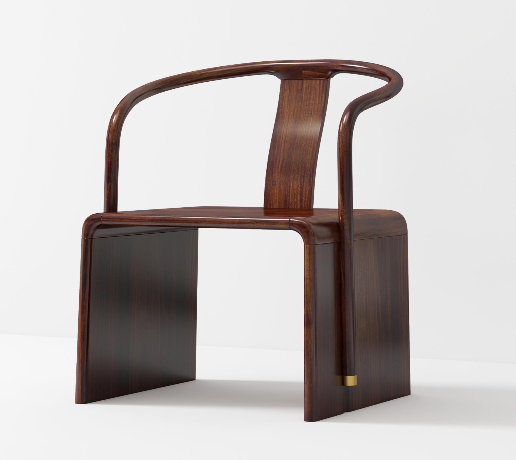 【全屋优选家居】古风创意设计乌金木舒适靠背围椅书房新中式大气茶椅