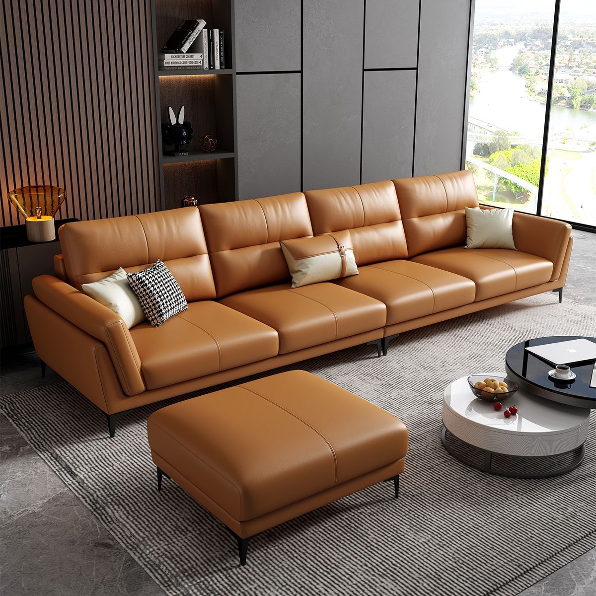 棕色沙发最佳搭配颜色图片